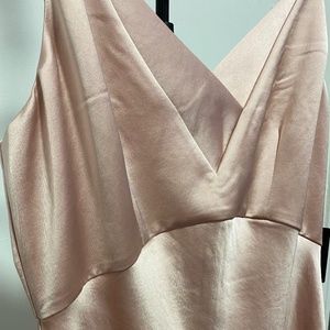 Beautiful Pink Charmeuse Soft Pink Slip Dress